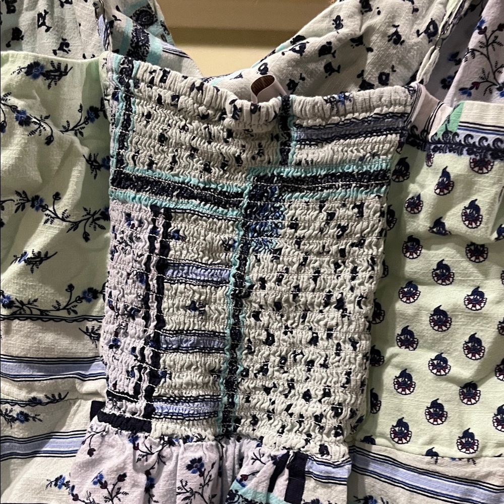 Patchwork Spaghetti Strap Dress, Loft petite 6P - Picture 6 of 8